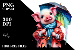 Cool Posing Pig, Transparent PNG Product Image 2