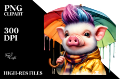 Cool Posing Pig, Transparent PNG Product Image 2
