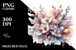 Golden Abstract Freesia | Clipart Product Image 1