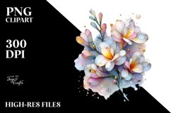 Golden Abstract Freesia | Clipart Product Image 1