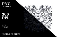 Lineart Heart PNG Product Image 2