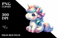 Cute Baby Unicorn Photographing | Sublimation | Clipart Product Image 3