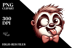 Playful Sloth with Sassy Expression, PNG Product Image 2