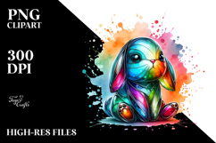 Colorful Bunny PNG Product Image 2