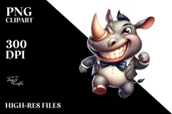 Rhino with Winking Eye, High-Res PNG Product Image 2