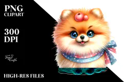 Cute Baby Pomeranian, PNG Product Image 2