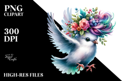 Aggressive Jumping Dove, Transparent PNG Product Image 2