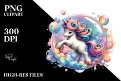 Colorful Baby Unicorn Twirling PNG Product Image 2