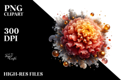 Glossy Marigold with Golden Insertions PNG Product Image 2