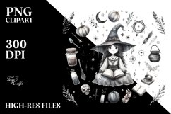 Washed Watercolor Funny Witch | Tshirt|Tumbler|Mug|Clipart Product Image 1