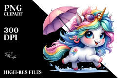 Funny Running Unicorn, Transparent PNG Product Image 2