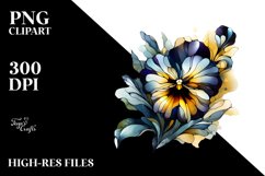 Stained Pansy Marble Splash Clipart Product Image 3