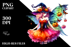Watercolor Fairy for Halloween, Transparent PNG Product Image 2