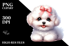 Happy Baby Bichon Frise, PNG Product Image 2