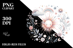 Whimsical Pastel Sun PNG Product Image 2