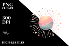 Whimsical Pastel Sun Clipart Product Image 2