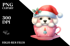 Pastel Cute Dog Santa Hat PNG Product Image 2