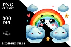Cute Rainbow Cloud PNG Product Image 2
