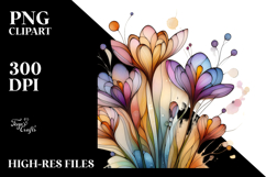 Pastel Crocus Watercolor PNG Product Image 2