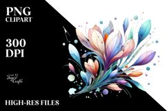 Pastel Crocus Watercolor PNG Product Image 2
