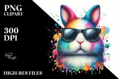 Bunny Sunglasses Quirky Colorful | Clipart Product Image 3