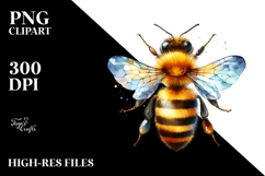 Vibrant Bee Watercolor Clipart Product Image 2