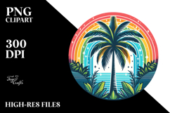 Retro Tropical Tree Rainbow, 20 oz Tumbler Product Image 2