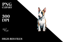 Bull Terrier Surf and Shell Clipart Product Image 2