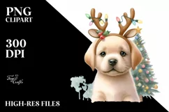 a Cute Watercolor Labrador Retriever PNG Product Image 1