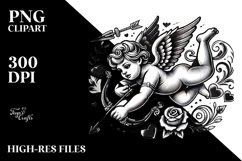 Tattoo Style Cupid PNG Product Image 2