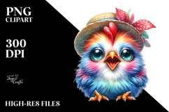 Crazy Cute Baby Rooster PNG Product Image 2