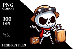 Cartoony Travel Suitcase Cartoon PNG Product Image 2