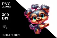 Crazy Funny Yorkipoo | Colorful Cartoon Product Image 1