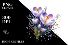 Crocus with Metallic Insertions PNG Product Image 2
