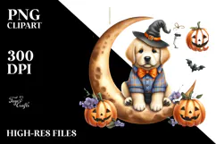 Puppy in Halloween Costume PNG Product Image 2
