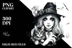 Washed Watercolor Gothic Witch | Tshirt|Tumbler|Mug|Clipart Product Image 3