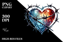 Heart with Barbwire PNG Product Image 2