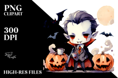 Funny Halloween Vampire Clipart Product Image 2