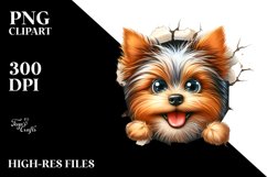 Crazy Yorkshire Terrier Sticker Clipart Product Image 3