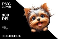 Crazy Yorkshire Terrier Sticker Clipart Product Image 1
