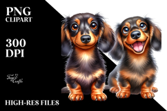 Baby Dachshund with Crazy Fur, Transparent PNG Product Image 2