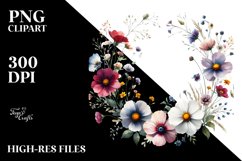 Centered Wild Flowers with Goofy Smile | Sublimation | Product Image 1