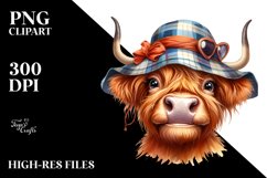 Highland Cow Watercolor | Sublimation Clipart Product Image 3