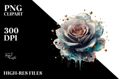 Rose Watercolor Splash PNG Product Image 2
