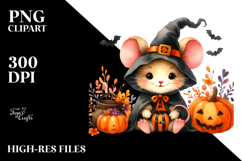 Cute Halloween Mouse Clipart Product Image 2