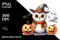 Funny Halloween Owl Clipart Product Image 2
