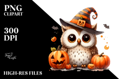 Funny Halloween Owl Clipart Product Image 2