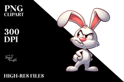 Playful Bunny with Bandana, Transparent PNG Product Image 2