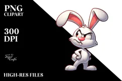 Playful Bunny with Bandana, Transparent PNG Product Image 2