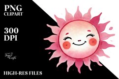 Pinkish Smiling Sun Design Product Image 2